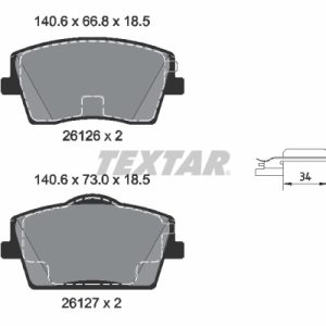 Placute frana VOLVO EX30 (416) Performance AWD electric 428 cai TEXTAR 2612601