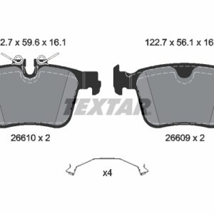Placute frana VOLVO C40 (539) Recharge electric 231 cai TEXTAR 2661001