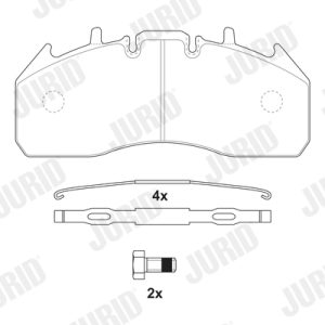 Placute frana VOLVO FM II FM 410 diesel 410 cai JURID 2917409560