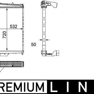 Intercooler compresor VOLVO FL III FL 240-12 diesel 240 cai MAHLE ORIGINAL CI 182 000P