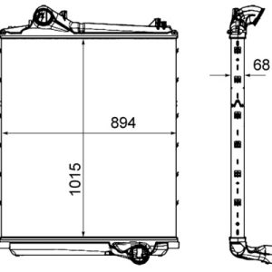 Intercooler compresor VOLVO FH16 II FH 16/540, FH 16/550 diesel 540 cai MAHLE ORIGINAL CI 452 000P