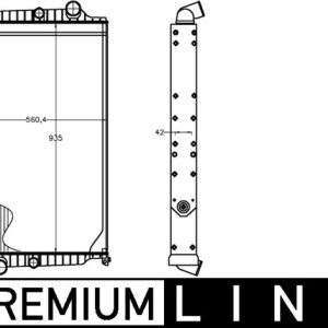 Radiator racire motor VOLVO FL6 FL 614 diesel 230 cai MAHLE ORIGINAL CR 1227 000P
