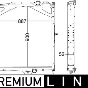 Radiator racire motor VOLVO FM FM 400 diesel 400 cai MAHLE ORIGINAL CR 1556 000P
