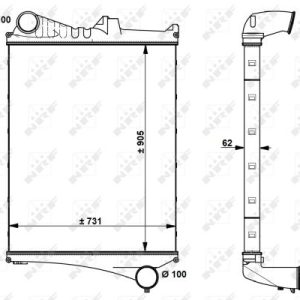 Intercooler compresor VOLVO FM12 FM 12H/380 diesel 379 cai NRF 30225