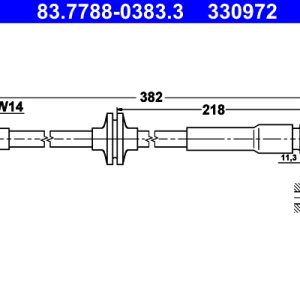 Furtun frana VOLVO C30 (533) 2.0 D diesel 136 cai ATE 83.7788-0383.3