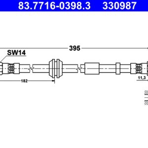 Furtun frana VOLVO C30 (533) D2 diesel 115 cai ATE 83.7716-0398.3