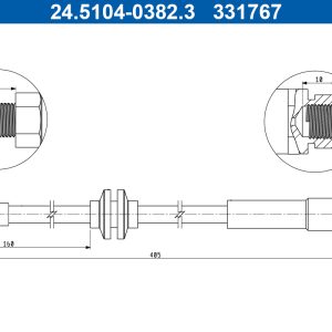 Furtun frana VOLVO C30 (533) D2 diesel 115 cai ATE 24.5104-0382.3