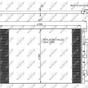 Condensator climatizare VOLVO C30 (533) 2.4 i benzina 170 cai NRF 35616