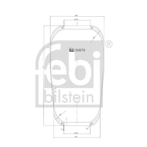 Burduf suspensie pneumatica VOLVO FH12 FH 12/430 diesel 430 cai FEBI BILSTEIN 35879