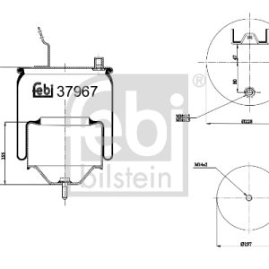 Burduf suspensie pneumatica VOLVO FM II FM 500 diesel 500 cai FEBI BILSTEIN 37967