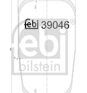 Burduf suspensie pneumatica VOLVO FH12 FH 12/500 diesel 500 cai FEBI BILSTEIN 39046