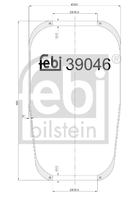 Burduf suspensie pneumatica VOLVO FH12 FH 12/340 diesel 340 cai FEBI BILSTEIN 39046