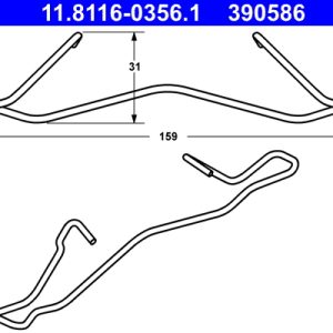 Arc etrier frana VOLVO C30 (533) D3 diesel 150 cai ATE 11.8116-0356.1