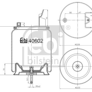Burduf suspensie pneumatica VOLVO FH 460 diesel 460 cai FEBI BILSTEIN 40602