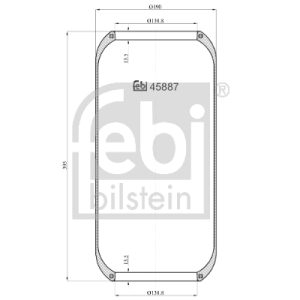 Burduf suspensie pneumatica VOLVO B5 B5 Complet hibrid 219 cai FEBI BILSTEIN 45887