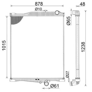 Radiator racire motor VOLVO FH 540 diesel 540 cai MAHLE ORIGINAL CR 2095 000S