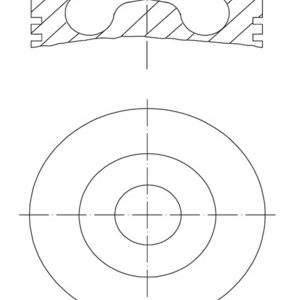 Piston VOLVO FL II FL 300-14 diesel 300 cai MAHLE ORIGINAL 099 PI 00127 000
