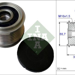 Fulie alternator VOLVO C30 (533) T5 benzina 220 cai INA 535 0161 10