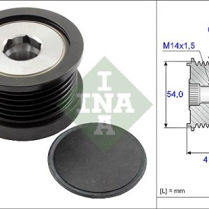 Fulie alternator VOLVO C30 (533) 1.6 D diesel 109 cai INA 535 0259 10