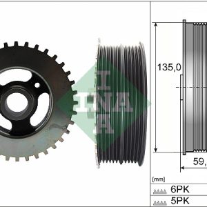 Fulie curea arbore cotit VOLVO C30 (533) 2.0 benzina 145 cai INA 544 0152 10