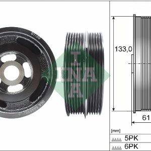 Fulie curea arbore cotit VOLVO C30 (533) 1.6 benzina 100 cai INA 544 0167 10
