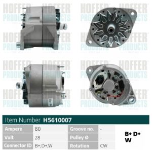 Alternator VOLVO FH16 FH 16/700 diesel 700 cai HOFFER H5610007
