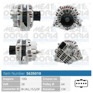 Alternator VOLVO FL III FL 280-18 diesel 280 cai HOFFER H5635010