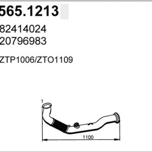 Racord evacuare VOLVO FL II FL 240-16 diesel 241 cai ASSO 565.1213