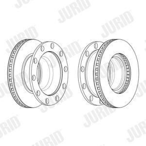 Disc frana VOLVO FL II FL 340-15 diesel 340 cai JURID 569257J