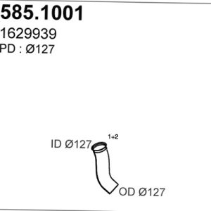 Racord evacuare VOLVO FM12 FM 12/380 diesel 379 cai ASSO 585.1001