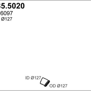 Racord evacuare VOLVO FH 480 diesel 480 cai ASSO 585.5020
