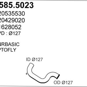 Racord evacuare VOLVO FM10 FM 10/360 diesel 360 cai ASSO 585.5023