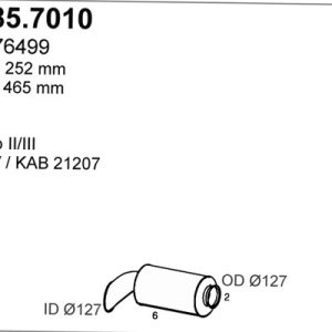 Amortizor zgomot mijloc / spate VOLVO FM10 FM 10/320 diesel 320 cai ASSO 585.7010