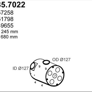 Amortizor zgomot mijloc / spate VOLVO FM12 FM 12/340 diesel 340 cai ASSO 585.7022