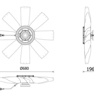 Cupla ventilator radiator VOLVO FM II FM 420 LNG diesel 420 cai MAHLE ORIGINAL CFC 272 000P
