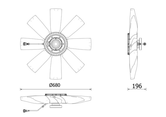 Cupla ventilator radiator VOLVO FM II FM 450 diesel 450 cai MAHLE ORIGINAL CFC 272 000P