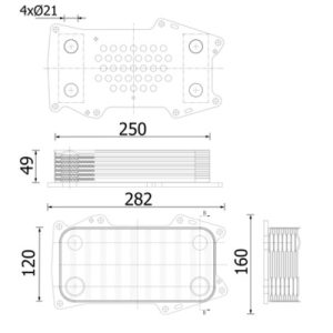 Radiator ulei motor VOLVO FL II FL 240-14 diesel 241 cai MAHLE ORIGINAL CLC 302 000S