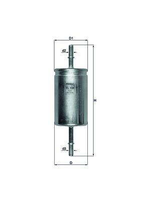 Filtru combustibil VOLVO C30 (533) 1.8 benzina 125 cai MAHLE ORIGINAL KL 559