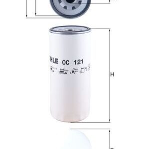 Filtru ulei VOLVO FM III 460 LNG diesel 460 cai MAHLE ORIGINAL OC 121