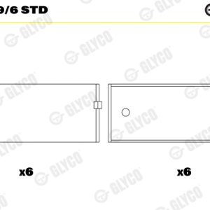 Cuzineti biela VOLVO FH II 420 diesel 420 cai GLYCO 71-4949/6 STD
