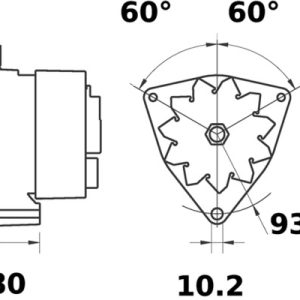 Alternator VOLVO FH16 FH 16/580 diesel 579 cai MAHLE ORIGINAL MG 493