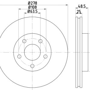 Disc frana VOLVO C30 (533) D4 diesel 177 cai DON PCD10322