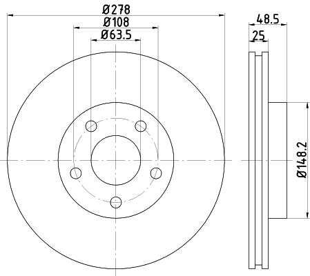 Disc frana VOLVO C30 (533) Electric electric 112 cai DON PCD10322