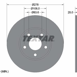 Disc frana VOLVO C30 (533) D4 diesel 177 cai TEXTAR 92141205