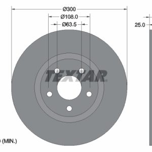 Disc frana VOLVO C30 (533) D4 diesel 177 cai TEXTAR 92141305