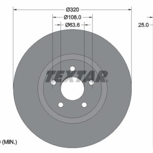 Disc frana VOLVO C30 (533) T5 benzina 230 cai TEXTAR 92149105
