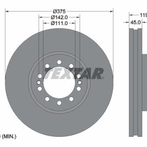 Disc frana VOLVO FL III FL 240-12 diesel 240 cai TEXTAR 93222700