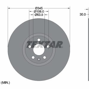 Disc frana VOLVO EC40 (539) EV AWD electric 442 cai TEXTAR 92289805