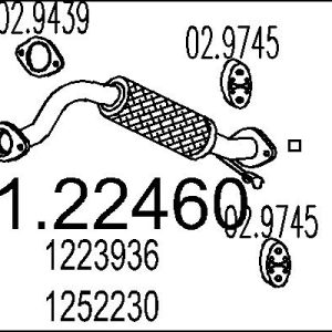 Racord evacuare VOLVO C30 (533) 1.6 D diesel 109 cai MTS 01.22460