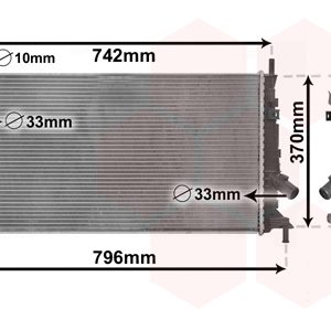 Radiator racire motor VOLVO C30 (533) 1.8 benzina 125 cai VAN WEZEL 18002369
